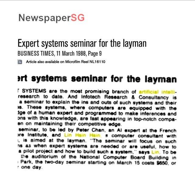 Singapore Business Times, March 11, 1988, Page 9